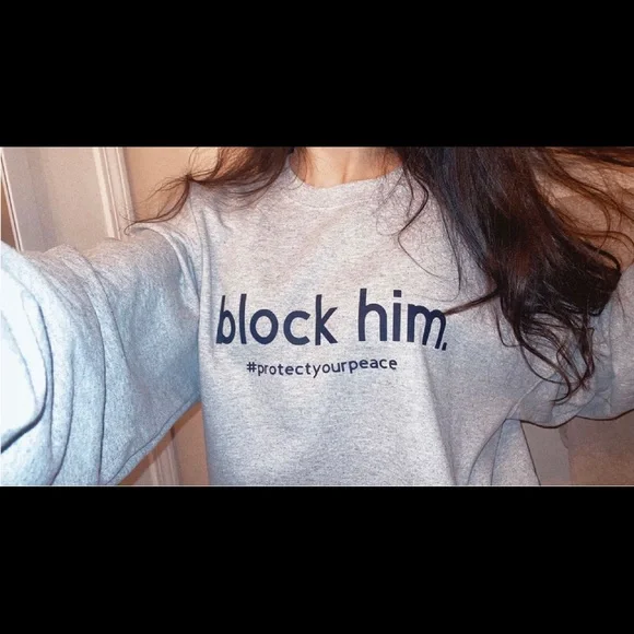 block him. #protectyourpeace crewneck sweatshirt S, M, L - Picture 4 of 4